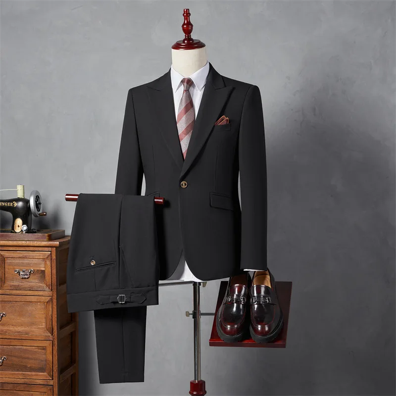 

GY875979 Men's three-piece suit four seasons Korean style slim business casual small suit jacket groom wedding dress