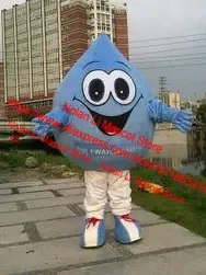 Blue Water Drop Mascot Costume para Adultos, Material EVA, Movie Props, Cartoon Suit, Jogo Publicitário, Holiday Gift, 6 PCs, 519