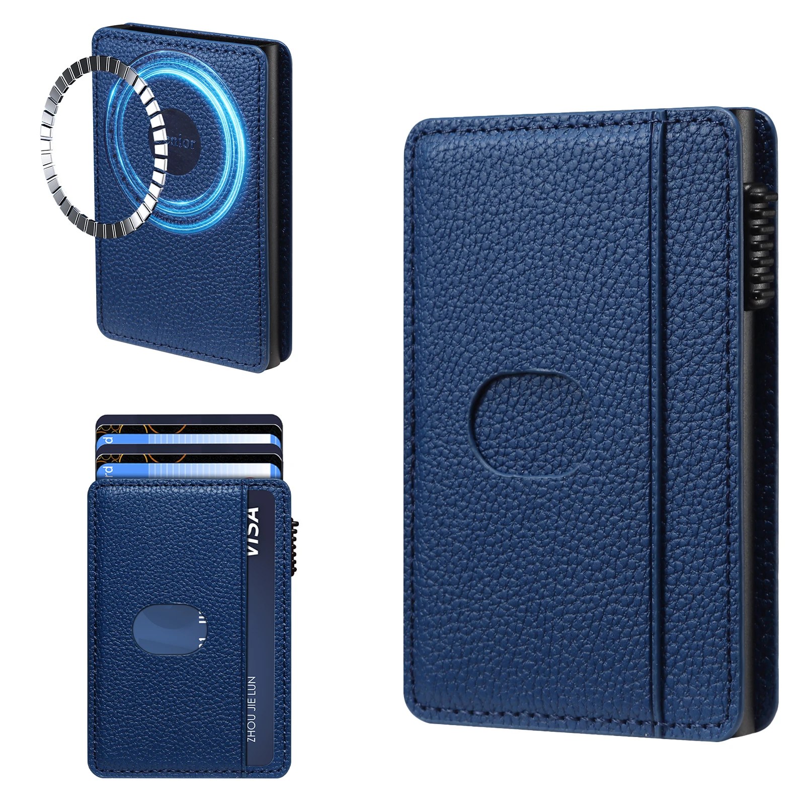 

Магнитный чехол-кошелек Denior для iPhone серий 17/16/15/14/13: ультратонкий кожаный чехол-картхолдер с магнитной защитой | может вместить 8 карт