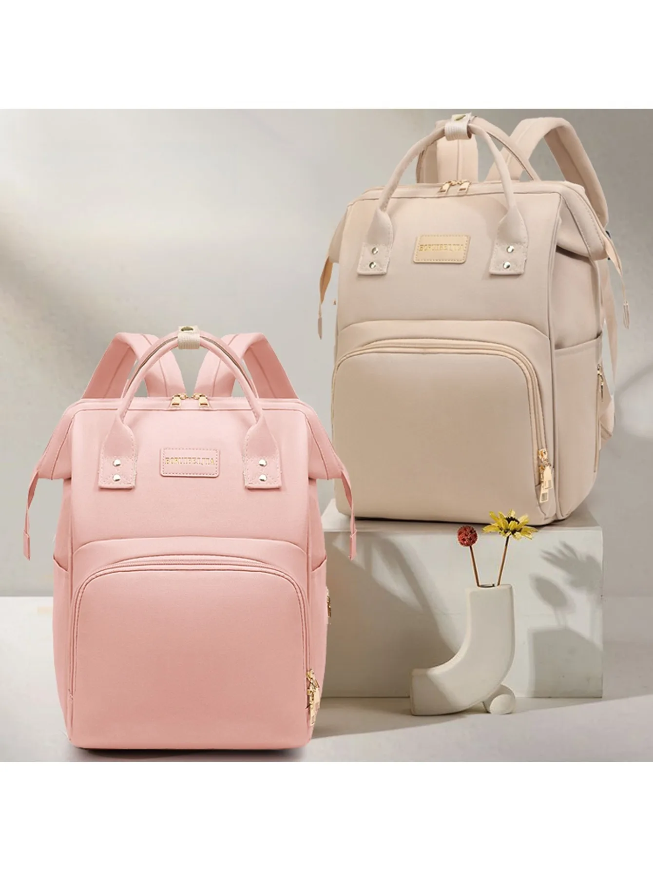 Mochila pañalera impermeable para viaje – Compatible con cochecito - imagen 5