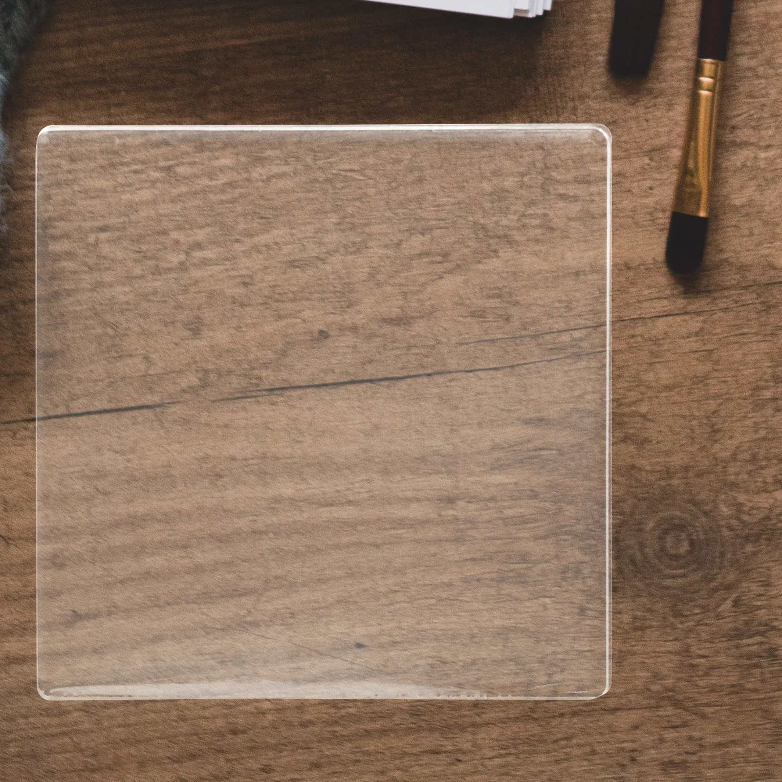 2Pcs Reusable Transparent Gel Printing Plate Set Art Supplies DIY Printmaking Journaling Scrapbooking Block Ink Pad