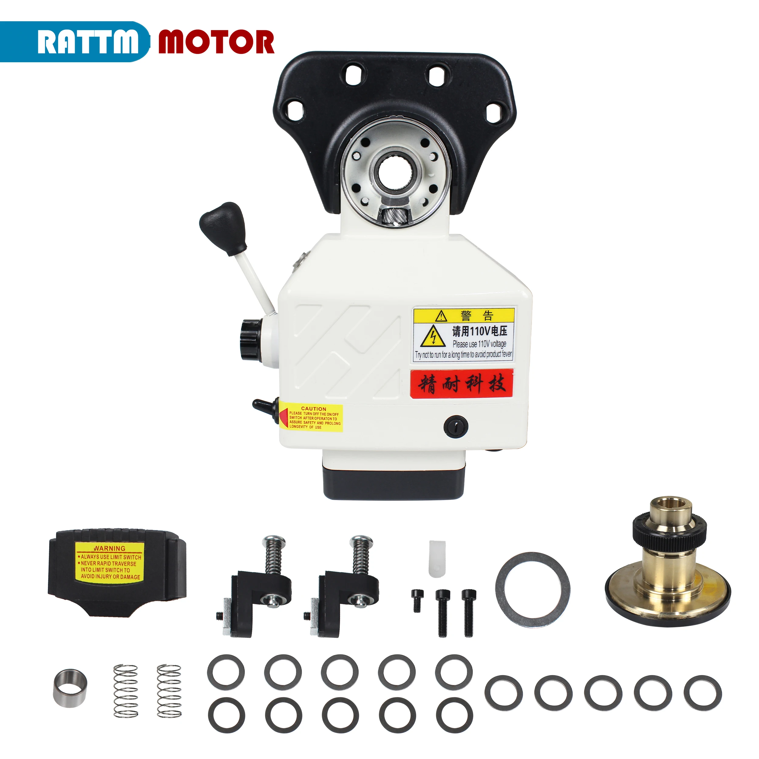 400S X Axis Power Feed Kit For Bridgeport Milling Machine 0-200RPM 650 in-lb Torque Low Noise Precise Bearing Durable