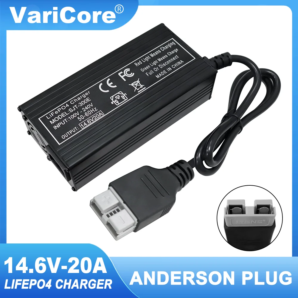 VariCore 14.6V 20A Smart Lifepo4 Batterij Oplader 110-220V 4S 12V High Power oplader Voor Lithium-ijzerfosfaat Batterij