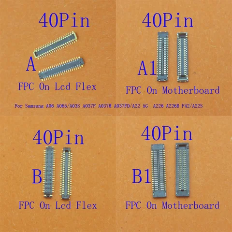2-10 шт. ЖК-дисплей FPC Разъем USB-зарядное устройство Разъем для зарядки для Samsung Galaxy A06 A065 A03S A037F A22 5G A226 F42 A22S 40-контактный
