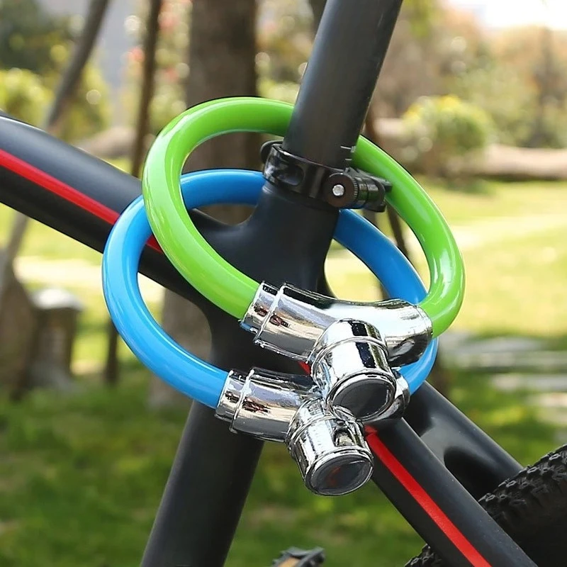

1PC Bicycle Lock Ring Anti-theft Cable Mountain Road Bike Portable Mini Metal Liquid Stiff Lock Ring Cycling Bike Accessories