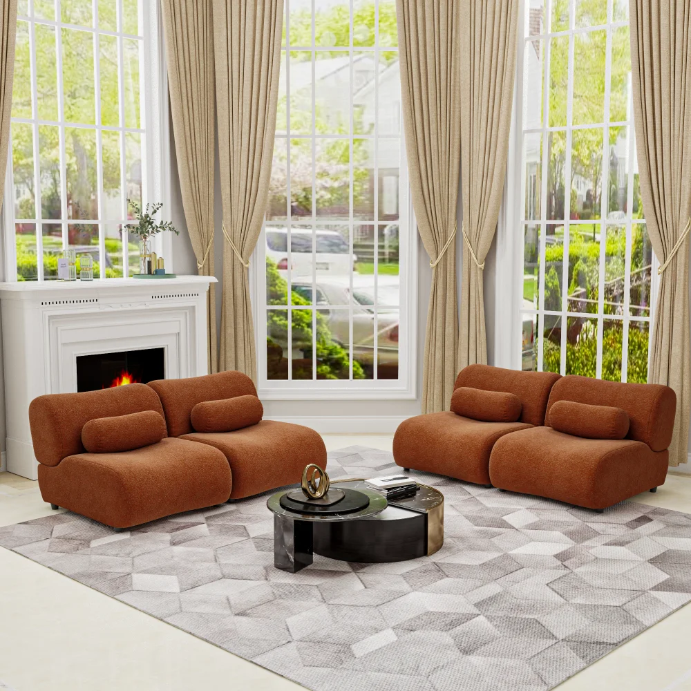 

L-Shaped Modular Sofa Set – High Comfort Chenille Fabric Sofa, Ideal for Modern Living Room and Lounge Areas, Freely Arrangeable