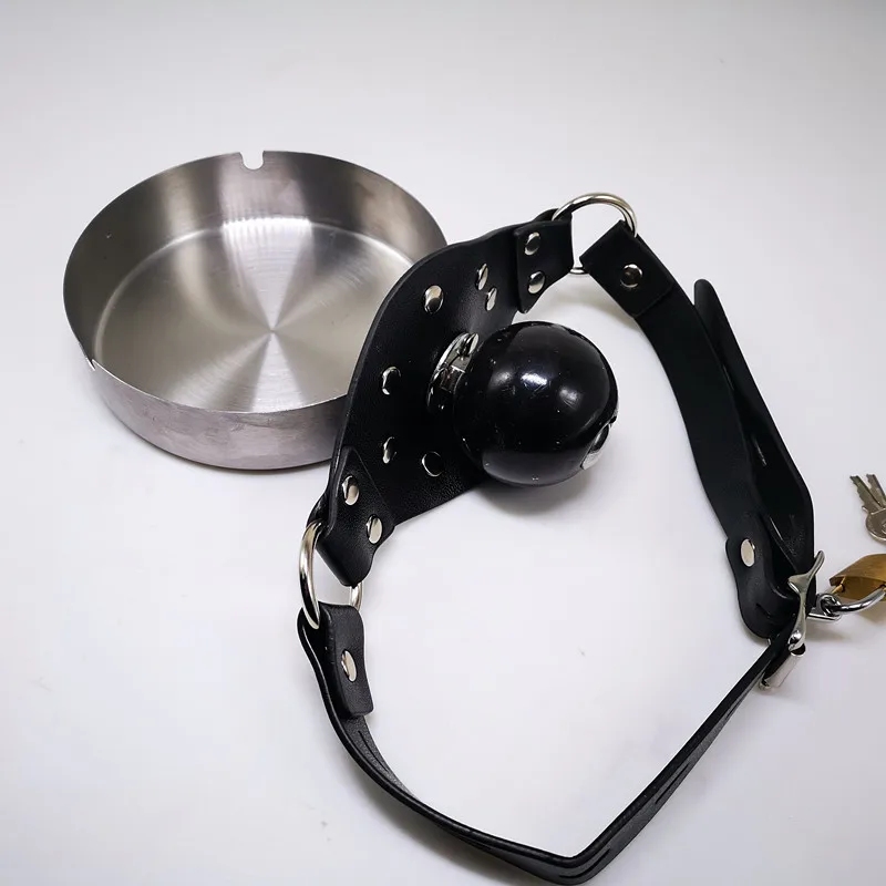 BDSM Slave Dog Basin Ashtray + Asphyxia Gag Bondage Restraints Open Mouth Breathable Sex Toys Gag Adult Sex Games For Couple