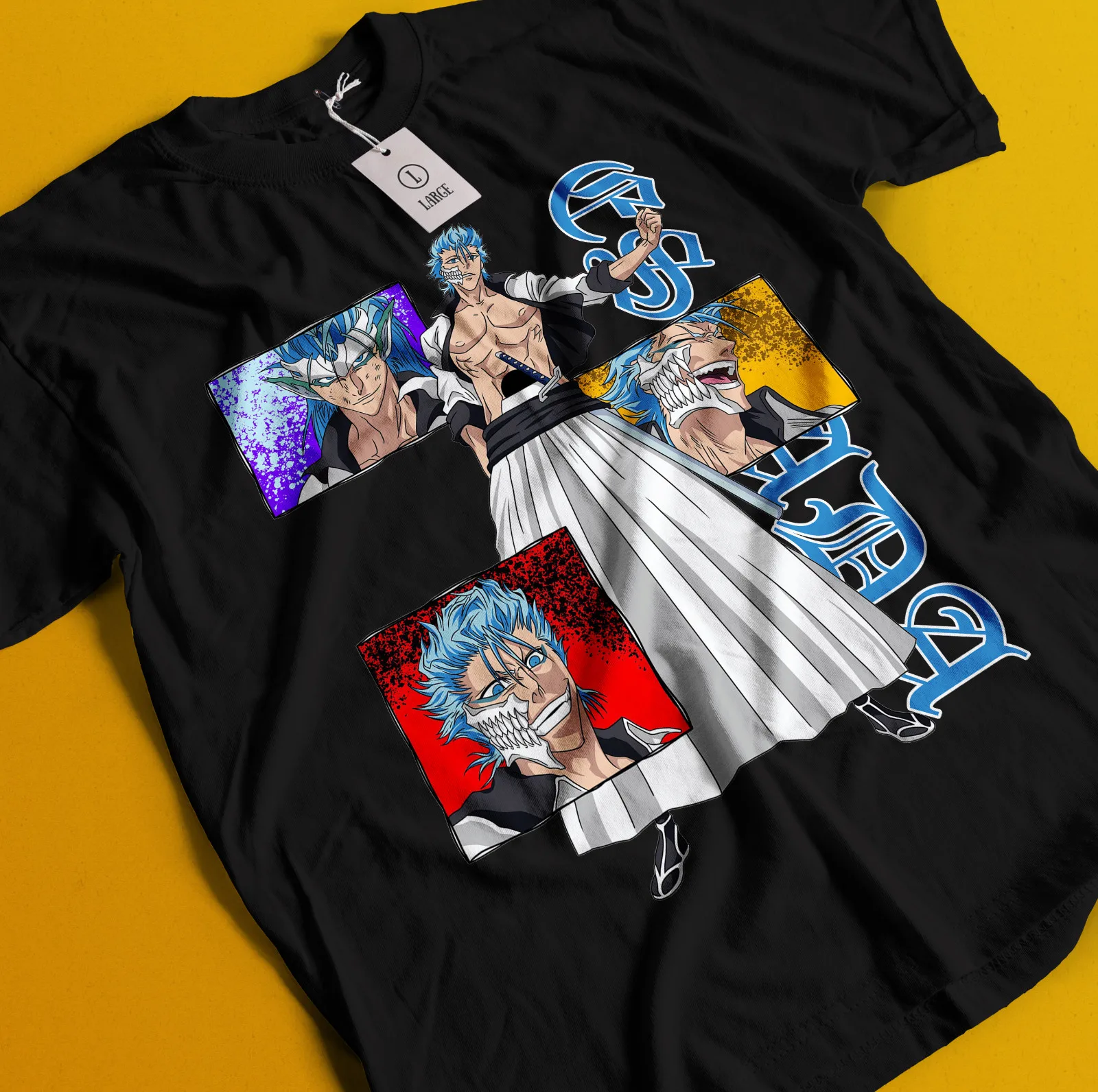 Футболка Grimmjow Bleach Anime Футболка Espada N 4, футболка Ichigo Bankai Aizen