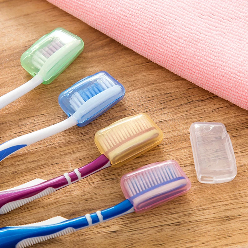 5pcs Travel Toothbrush Head Cover Toothbrush Caps Toothbrush Protective Caps Hike Case Brush Germproof Protector Random Color