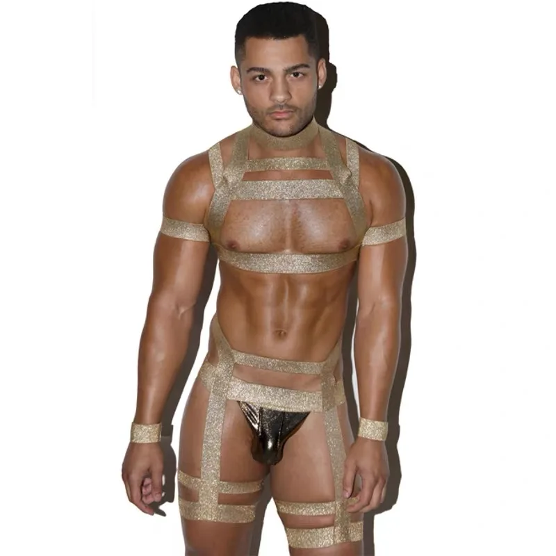 

Male Nightclub Gogo Dancer Stage Clothes Muscle Man Accessories Pole Dance Costume Rave Outfit
