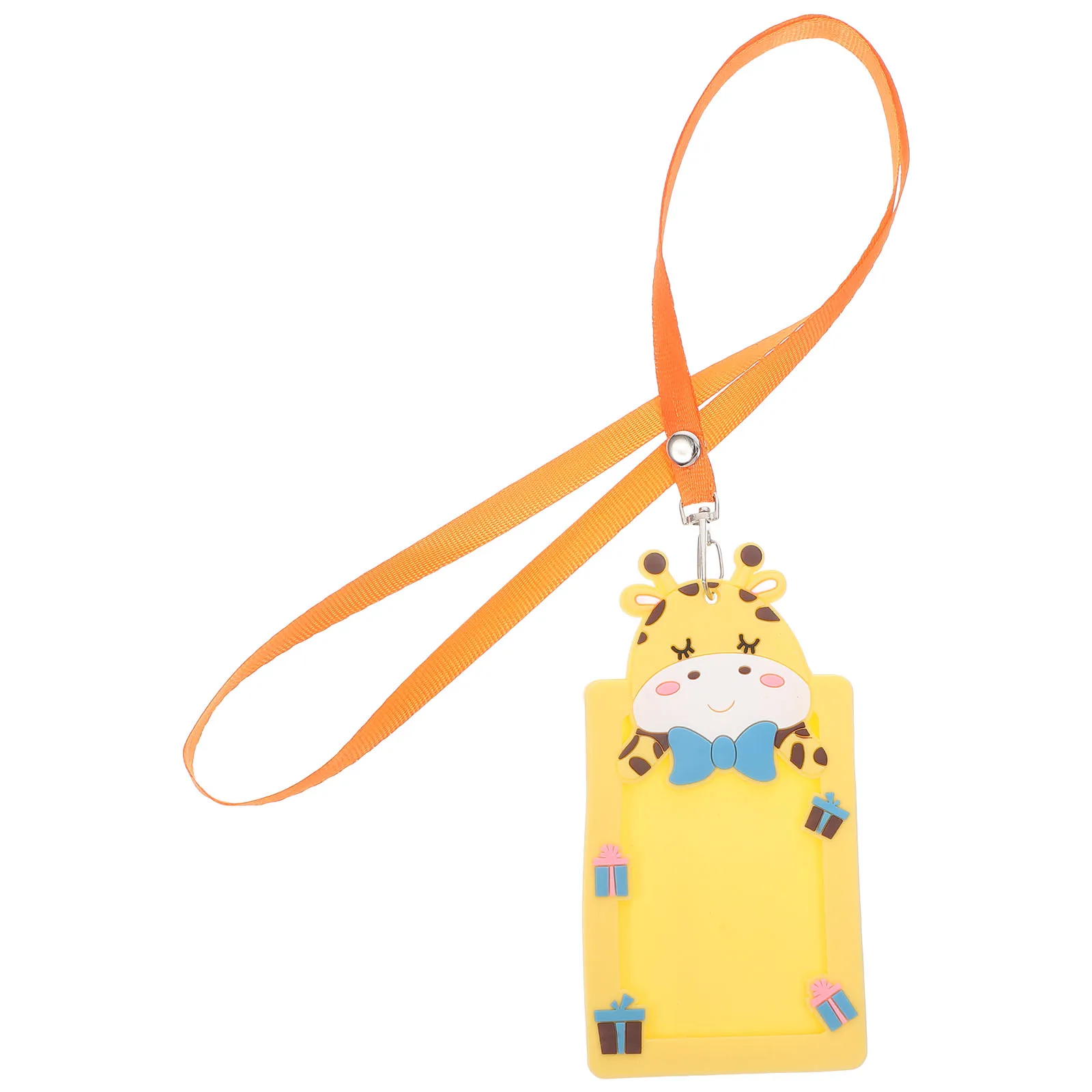 

Soft Rubber Holder Cute Cartoon Neck Strap Student ID Bus Pass Credit Card Organizer Bag Card Organizer Wallet Badge