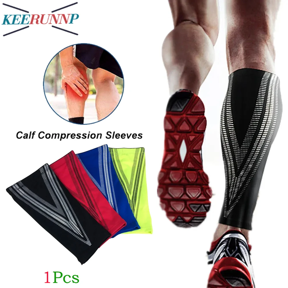 1Pcs Calf Compression Sleeve Strong Calf Support Multi-Colors Graduated Pressures Sports for Shin Splint,Varicose Veins,Swelling