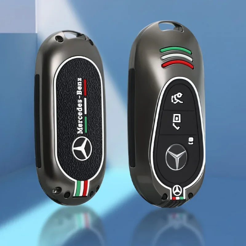 Night light Car Remote Key Case Cover Holder Shell Bag Accessories For Mercedes Benz W223 Class S300 S350 S450 S500 2020 2021