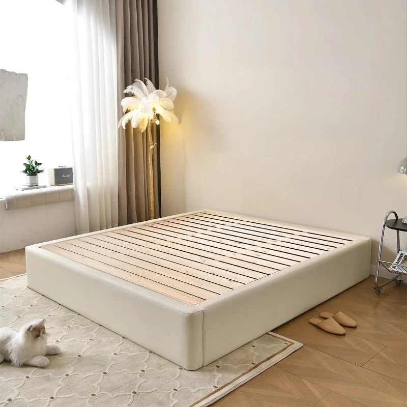 

Solid wood tatami bed frame No bedside can be any size Drawer storage B & B bedroom Floor floor bed