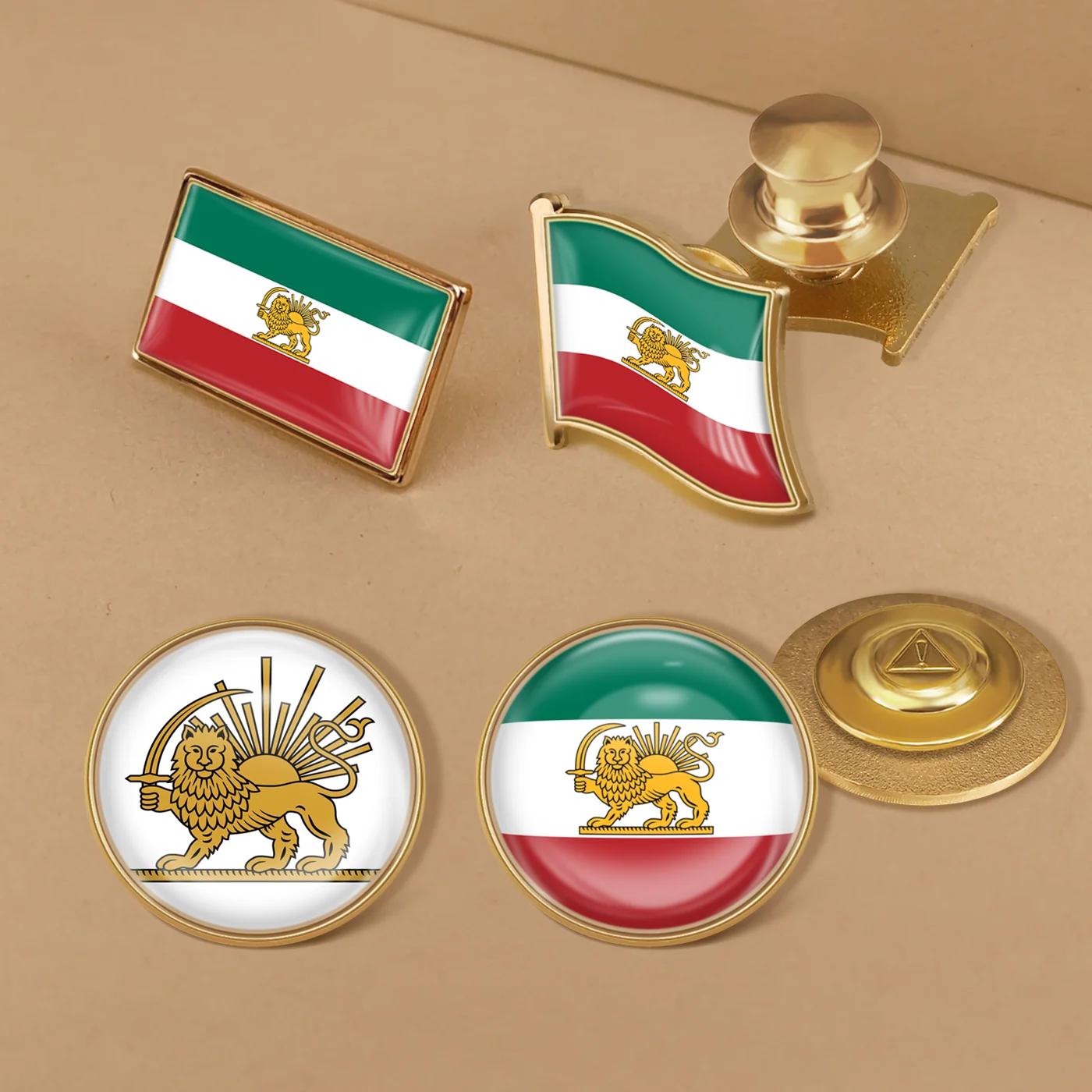State Flag of Iran Flag Lapel Pins Badges Brooch