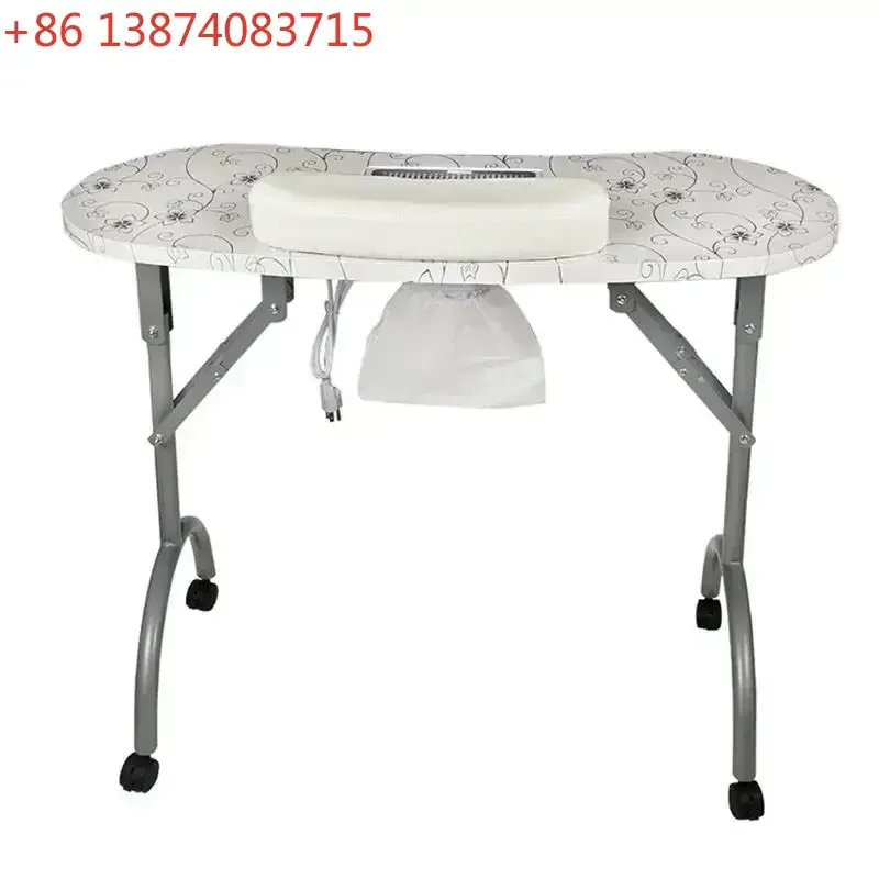 Rolling manicure table 4in1 makeup foldable nail table beauty box car wheel table + 4in1 box