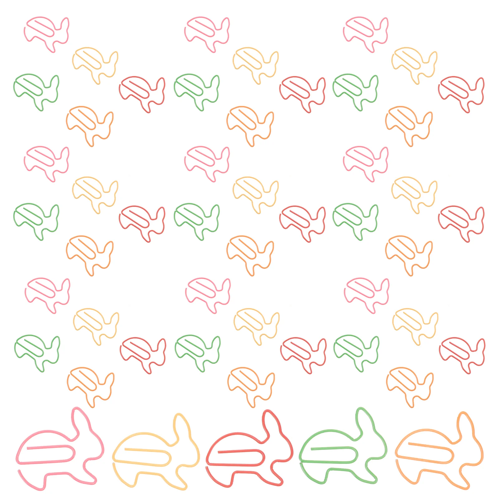 50 Pcs Paper Clips Pin Binder Note Rabbit Shaped Bookmark Party Gift Decorative