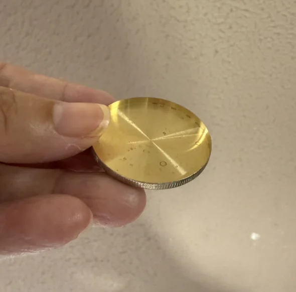 

расширенный корпус, ходячая Свобода, полудоллара (латунь), фокусы, монета, внешний/венский магия, аксессуар, иллюзия, трюк крупным планом