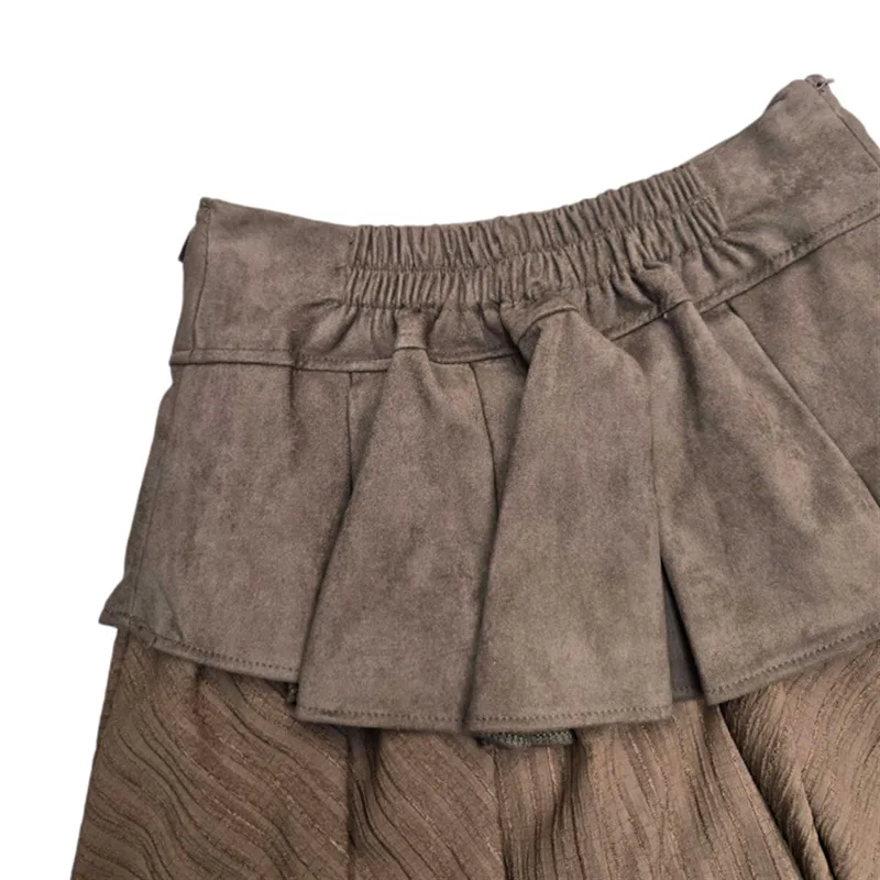 Short Skirts Women Pleated Skirt A Line Elastic Waist Irregular Vintage Elegant Splice Y2k Streetwear Work Sexy 2026 Spring