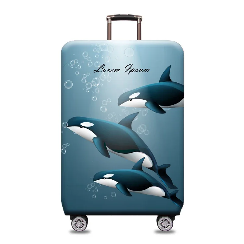 Juste de protection élastique pour bagages, impression optique de voyage, étui tendance, housses pour bagages à roulettes, convient à la valise, 18 "-32"