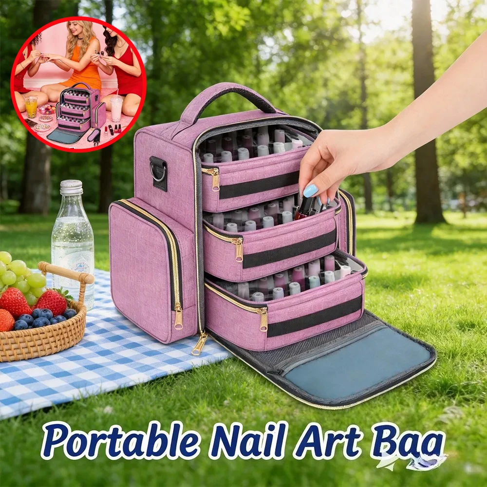 

Портативная женская косметичка-органайзер большой вместимости для путешествий, многофункциональная сумка для маникюра и туалетных принадлежностей, набор для хранения для мамы и ребенка