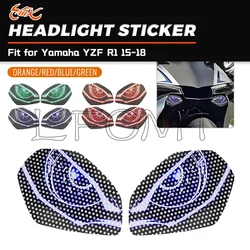 Fit for YAMAHA YZF-R1 YZFR1 YZF R1 2015 2016 2017 2018 Motorcycle Headlight Eye Body Sticker Front Fairing Head Light Stickers