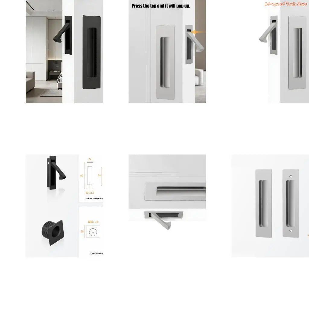 

Elegant Invisible Entry Handle Set Corrosion Resistant Material For Interior Entrances And Business Locations W91B