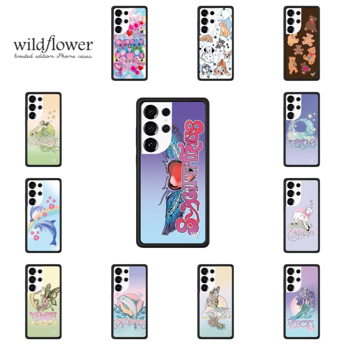 Wildflower Constellation Phone Case for Samsung Galaxy S23ultra S23 S24 S25 Ultra S25Ultra Dolphin Spirit shockproof Cover
