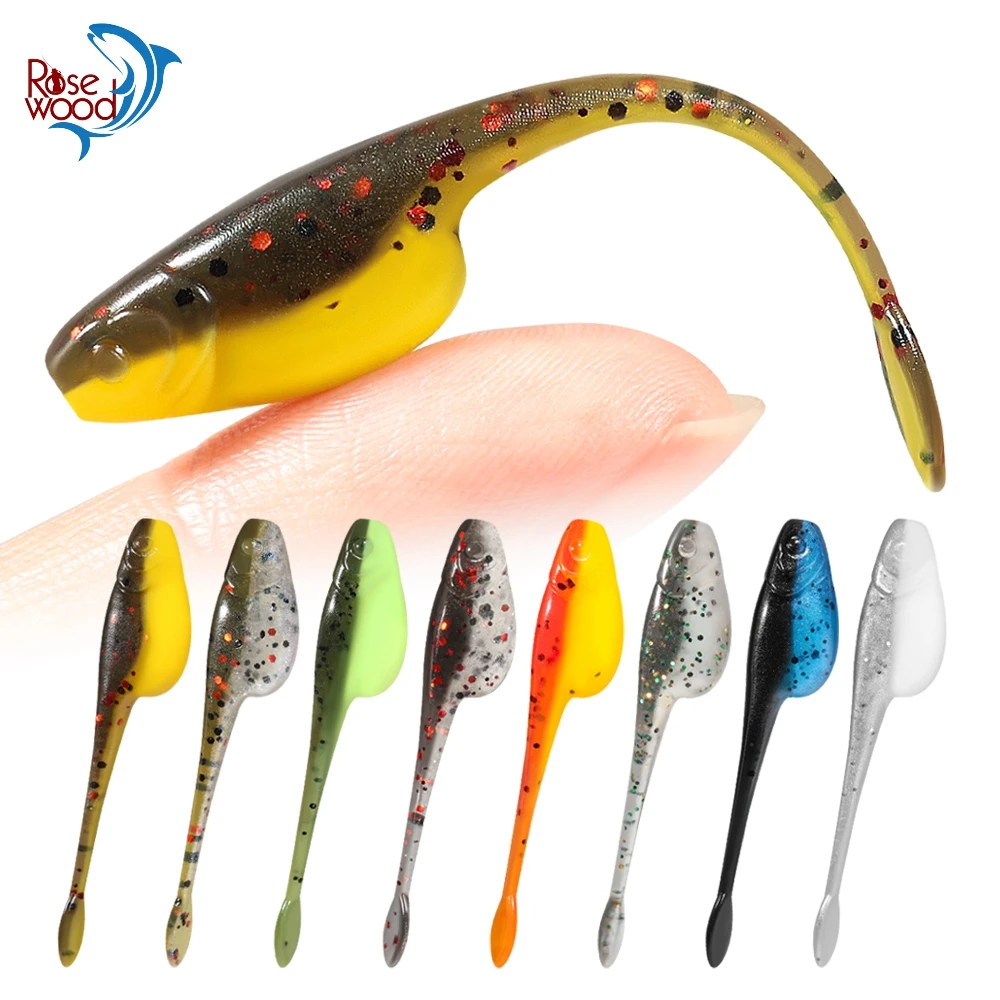 خشب الورد مايكرو لينة الصيد إغراء شاد الطعم البلاستيك الاصطناعي الأسماك العائمة مزدوجة اللون الكرابي جثم سمك السلمون المرقط Panfish باس معالجة