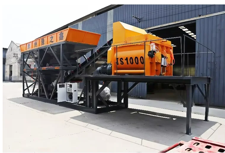 Planta Mezcladora de Concreto Móvil Mini JS1000 de 2 Tolvas para Venta, Hormigonera, Directo de Fábrica China
