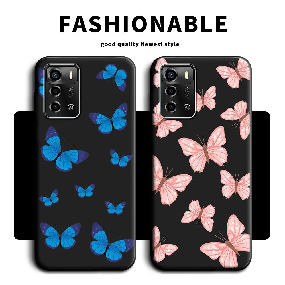 For ZTE Blade V40 Vita Case Soft Silicone TPU Panda Flower Butterfly Couple Phone Case For ZTE Blade V40 Vita V40VITA Back Cover