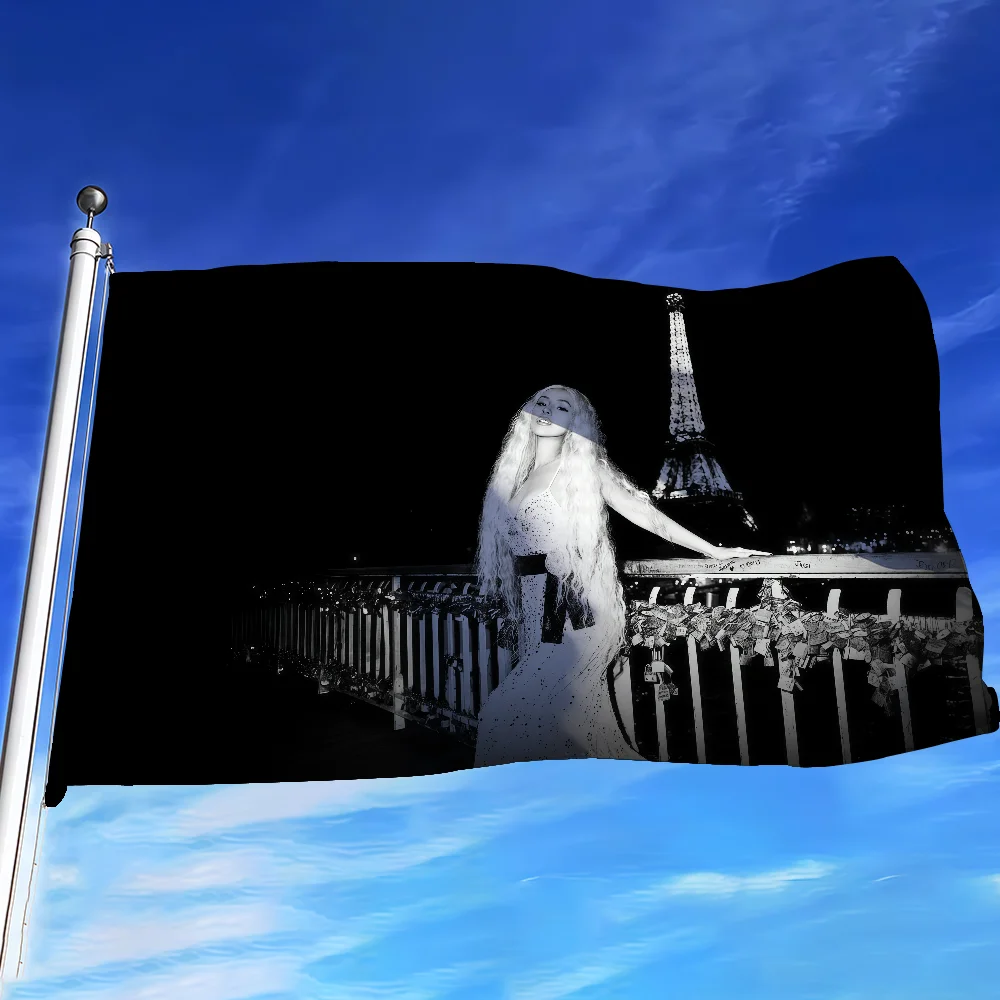 Singer Christina Aguilera  flag For Bedroom Living Bar Garden Outdoor Active  Decoration Background And Concert