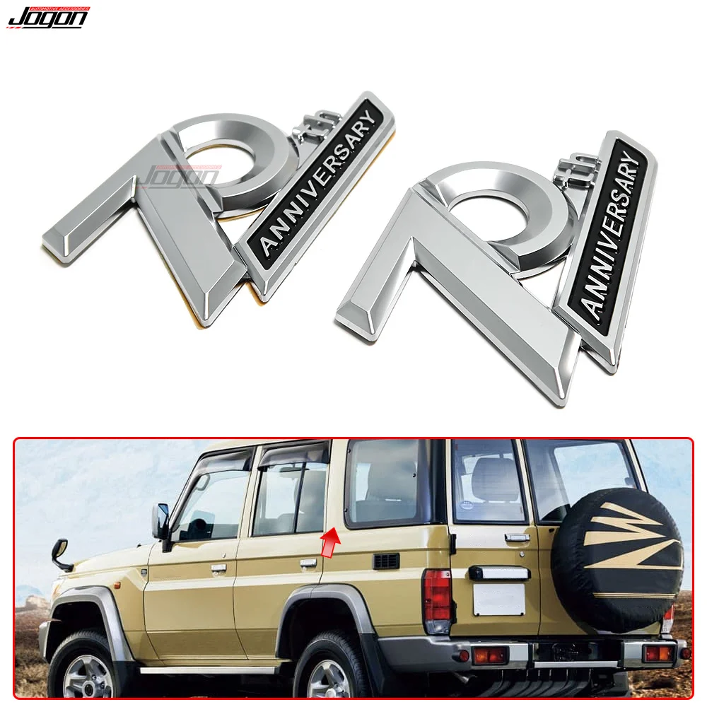 Accessories For Toyota Land Cruiser LC100 LC200 LC300 LC70 LC71 LC76 Badge Decal Emblem 70th Anniversary Adhesive Tape Sticker