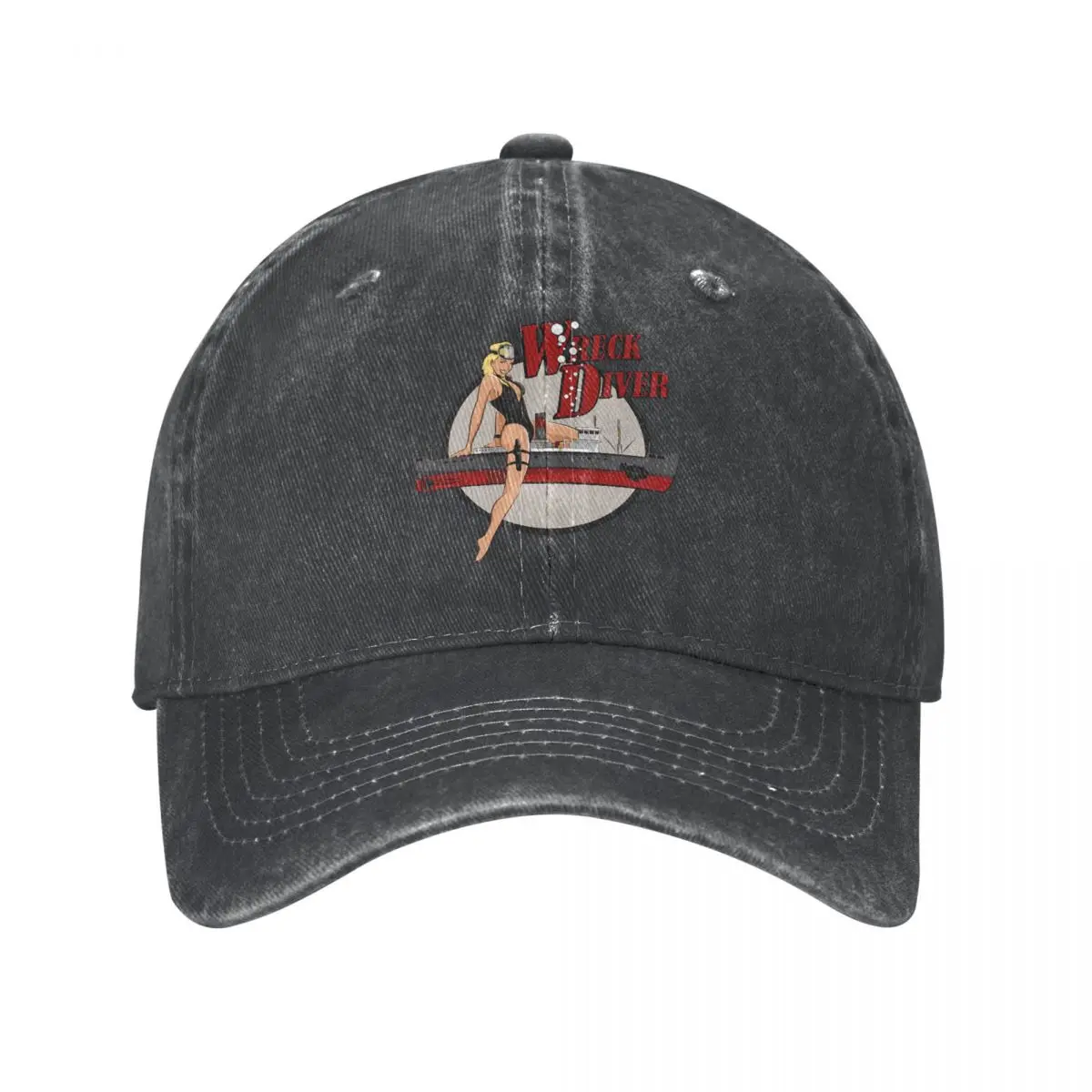 Wreck Diver Pinup Baseball Cap Men Hats Women Visor Protection Snapback Dive Scuba Diving Caps