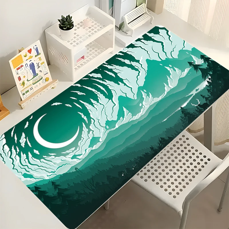 Mouse Pad  Anime Scenery Keyboard Pad Laptop Rubber Anti-Slip Office PC Natural Landscape Desk Mouse Mat Perfect Gift for Teens