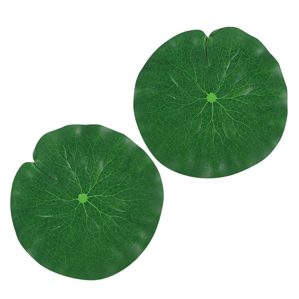 

2Pcs Simulated Lotus Leaf Floating Lily Pads EVA Material Fish Tank Pond Garden Decor Realistic Artificial Foliage Ornament