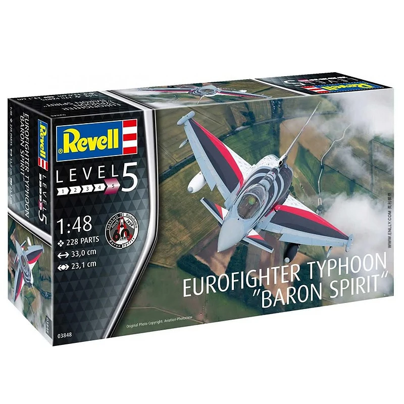 REVELL 03848 1:48 Plastic Model Euro Fighter Typhoon Baron Spirit Assembly Model Building Kits For Hobby DIY