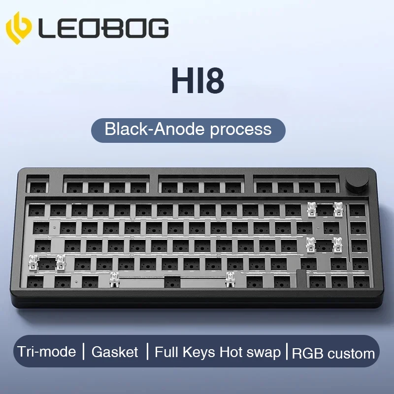 LEOBOG Hi8 75% Custom Wireless Aluminum Mechanical Gaming Keyboard Kit 3/5 Pin Hot Swap RGB Backlit Gasket Mount Aluminum Case