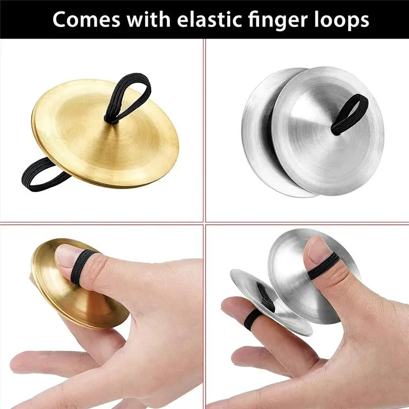 AEF6-Finger Cymbals Belly Dancing Finger Dancing Finger Zills Finger Musical Instrument For Dancer Party Pair