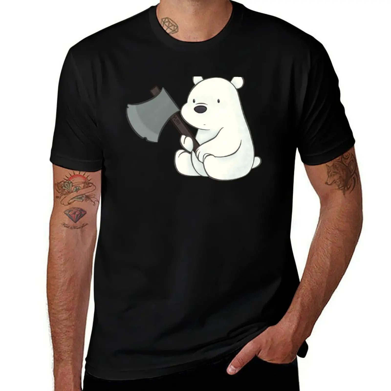

Lil Ice Bear T-Shirt t shirts for man slim fit men t shirt cotton 100% man graphic t shirt T-Shirt