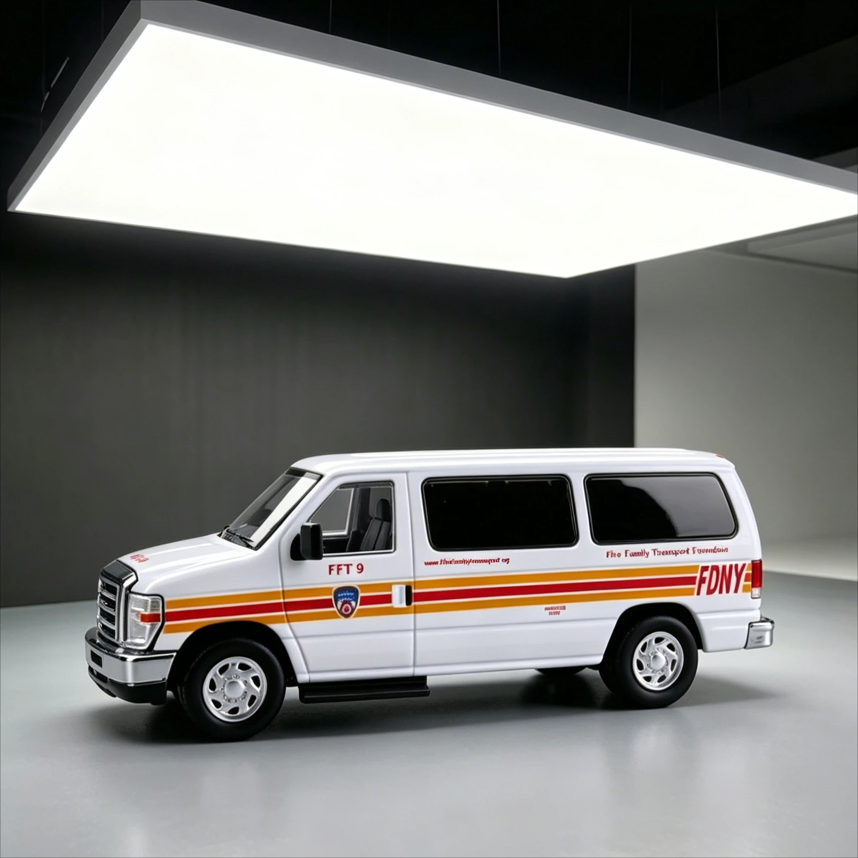 596 1:64 Ford E-Series Van FDNY New York Fire Department Diecast Model, Brand New Sealed Box