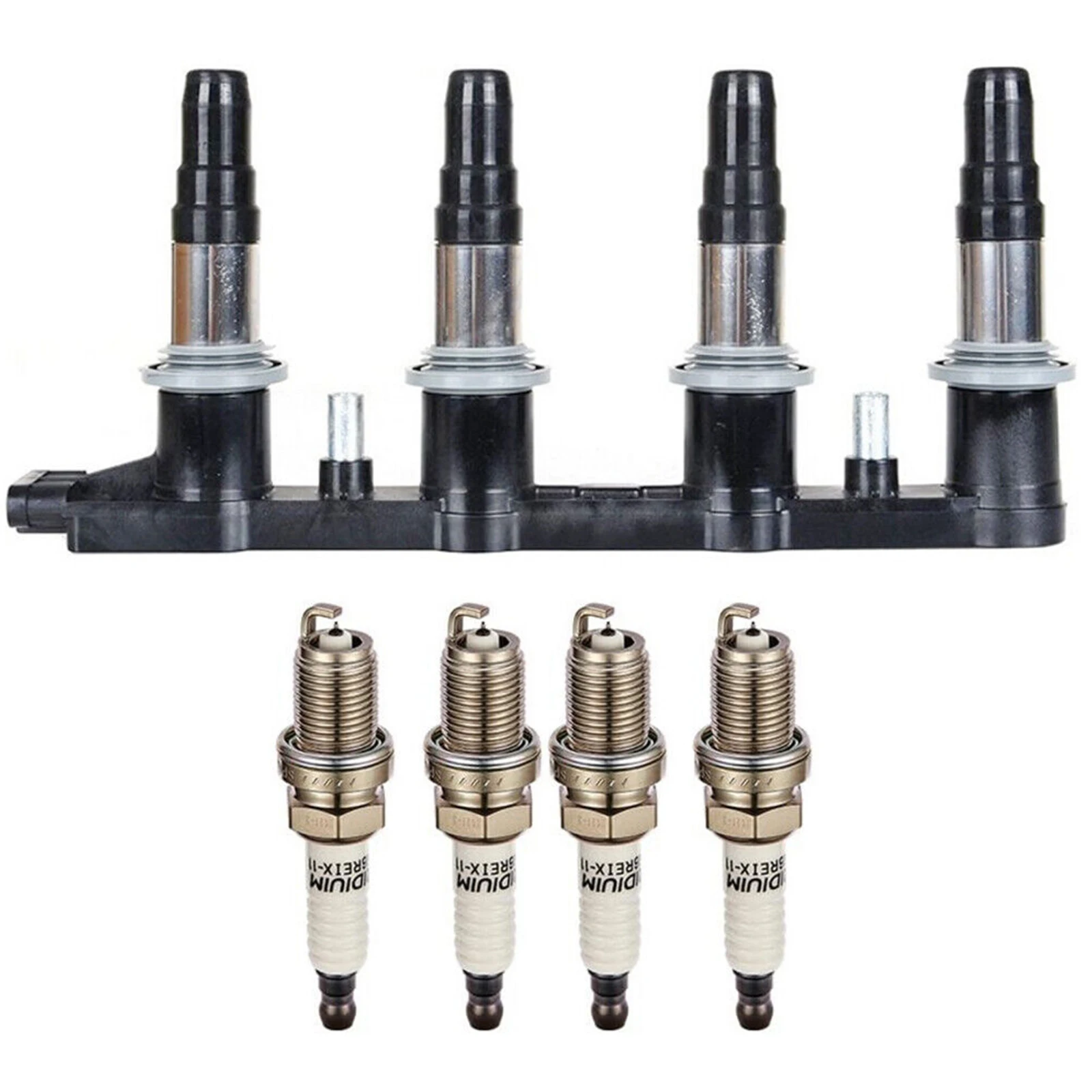 Car Ignition Coils With 4pcs Spark Plugs 55561655 For Chevrolet Sonic 1.8L 2012-2018