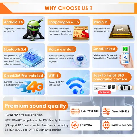 Peugeot 206 206CC 206SW 2001 - 2008 के लिए Android 14 Snapdragon कार रेडियो मल्टीमीडिया GPS 360 कैमरा ऑटोरेडियो कारप्ले Android Auto 8 best sales रेडियो प्यूज़ो 206 - №6