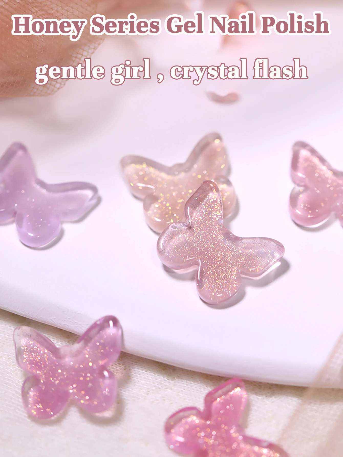 1 قطعة WS 2025 جديد الخريف الشتاء مبيعا الوردي هلام مسمار البولندية الجليد شفافة هلام اللون الجنية بيرليسسينت بريق مسمار الفن #6