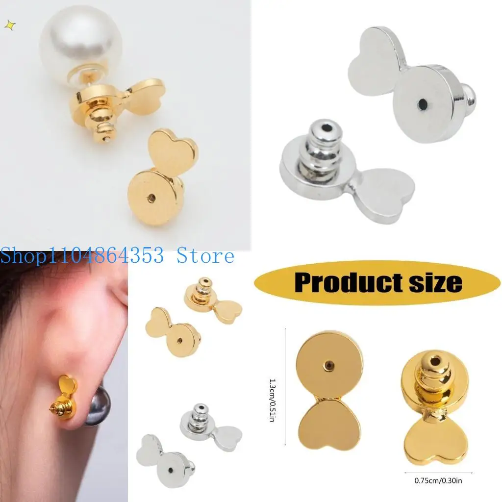 

652F, 1 пара задних частей сережек для тяжелых сережек, позолоченные подъемники, элегантные аксессуары для сережек, медная для