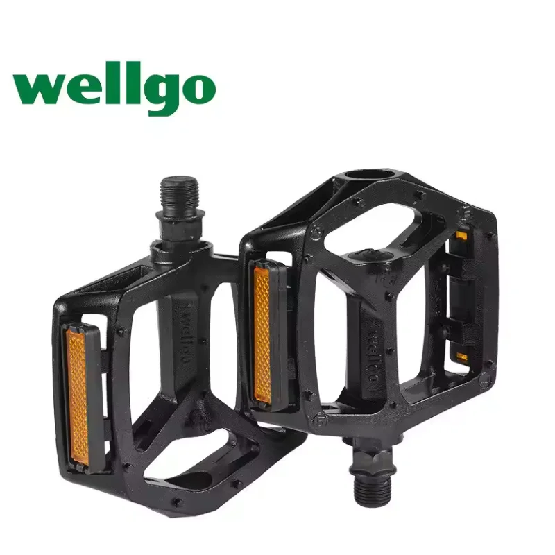Pedais de Bicicleta MTB Wellgo B249 DU em Liga de Alumínio Leve, Pedais Ultraleves para Bicicleta de Montanha, Pedal de Bicicleta Original