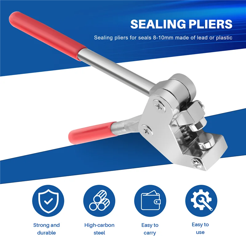 

New Shown-Plier 20Pcs 10X5mm Sealed Beans Sealing Wire Lead Seal Sealing Pliers Calipers For Seal Water Meter Anti-Theft Sealing