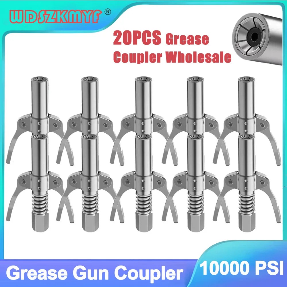 20PCS Grease Coupler Wholesale 10000PSI Heavy-Duty Quick Release Oil Grease Gun Coupler Oil Pump 2 Press Grease Gun Repair Tool