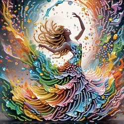 DIY flower fairy 5D Special Shape Diamond Art Kits for Beginners, Diamond Art Painting Kits for Home Wall Decoration Gift