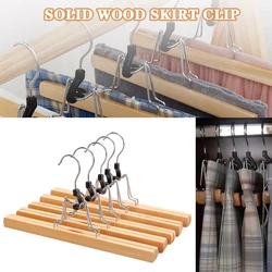 Non-Slip Wooden Rack Skirt Wig Pants Hangers Multifunctional High Load-Bearing Capacity Hangers for Clothes Store